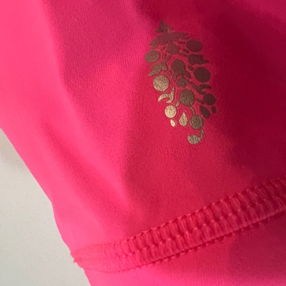 Free People Movement Pink Striped Women's Leggings - Picture 9 of 10